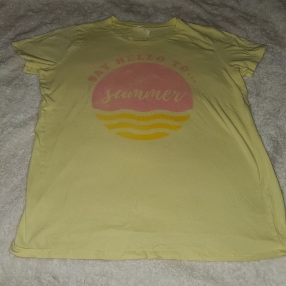 Yellow 'Say Hello to Summer' T-Shirt